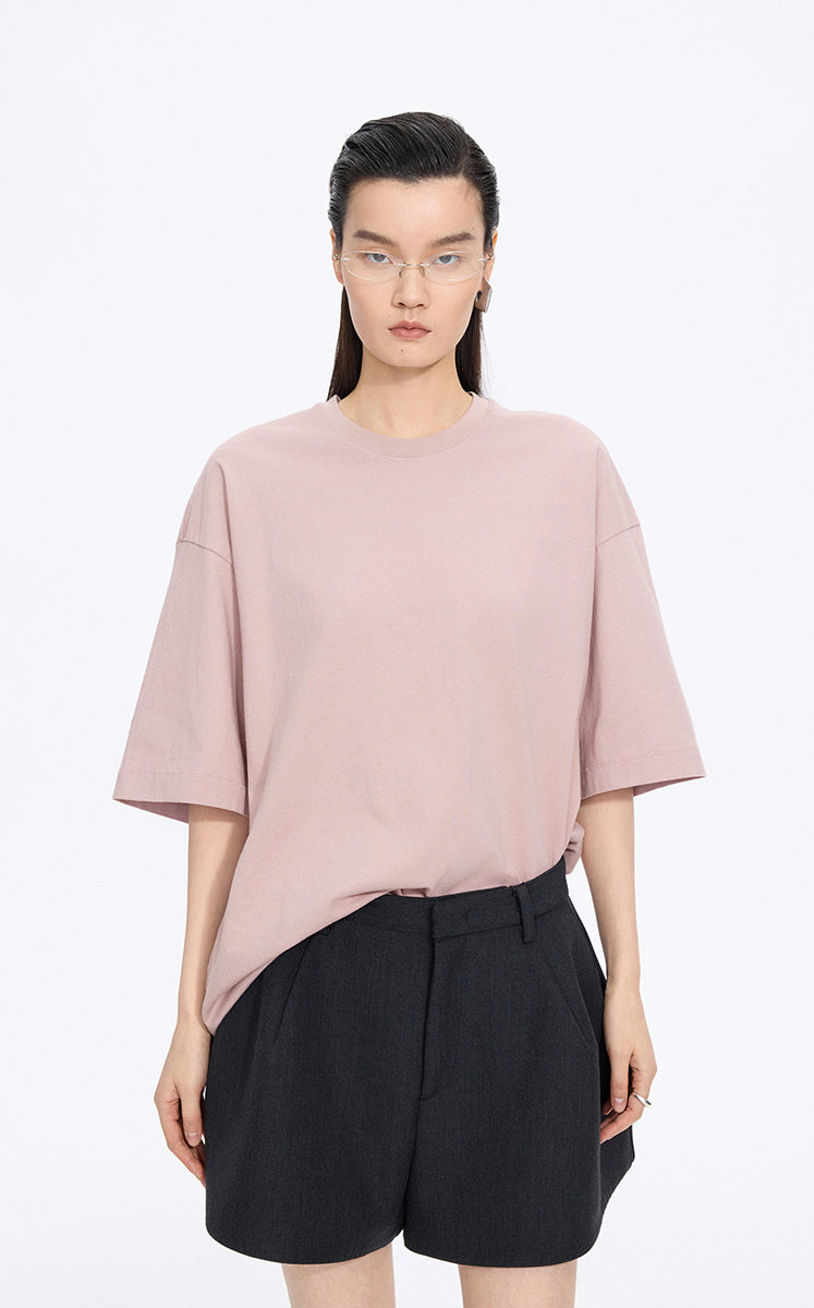 T-Shirt / JNBY Oversized Cotton Short Sleeve T-Shirt