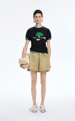 T-Shirt / JNBY Vegetable Print Cotton T-Shirt