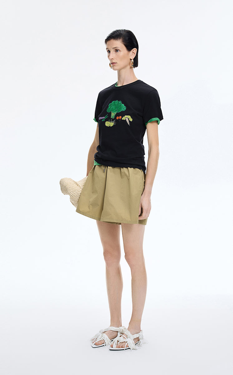 T-Shirt / JNBY Vegetable Print Cotton T-Shirt
