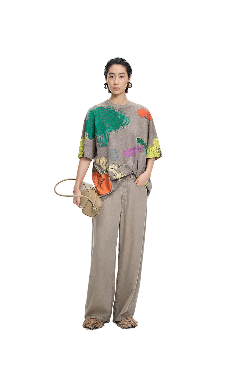 T-Shirt / JNBY Vegetable Graphic Cotton T-Shirt