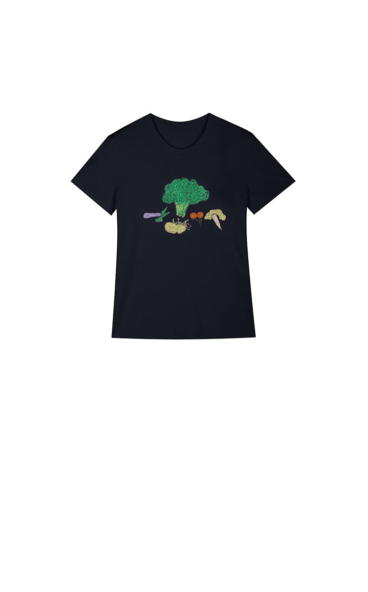 T-Shirt / JNBY Vegetable Print Cotton T-Shirt