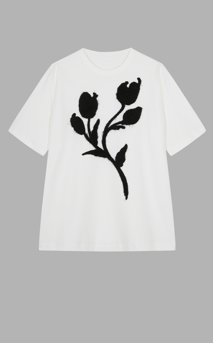 T-shirt / JNBY Embroidered Loose-Fit T-shirt