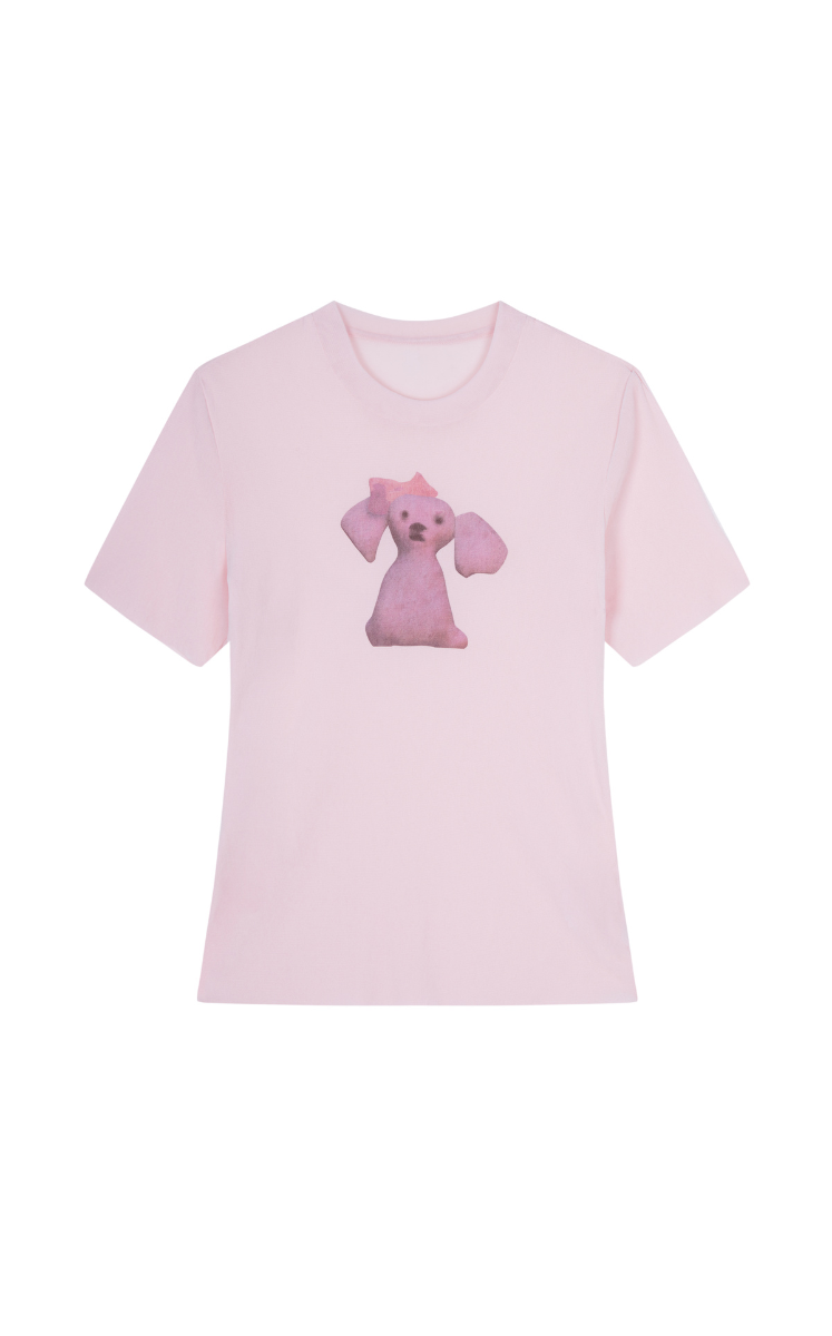 T-shirt / JNBY Fuzzy Pup Graphic Mesh T-shirt