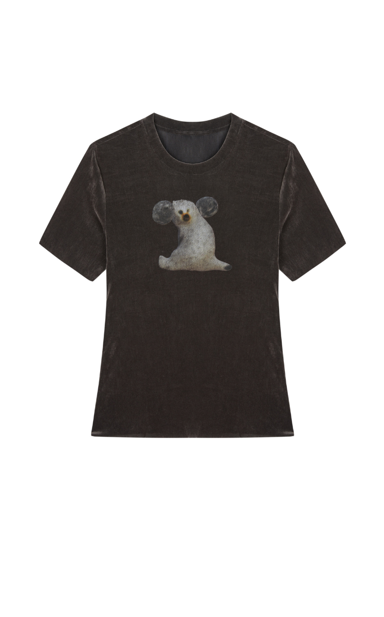 T-shirt / JNBY Fuzzy Pup Graphic Mesh T-shirt