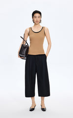 Tank Top / JNBY Lace Trim Cotton Knit Camisole