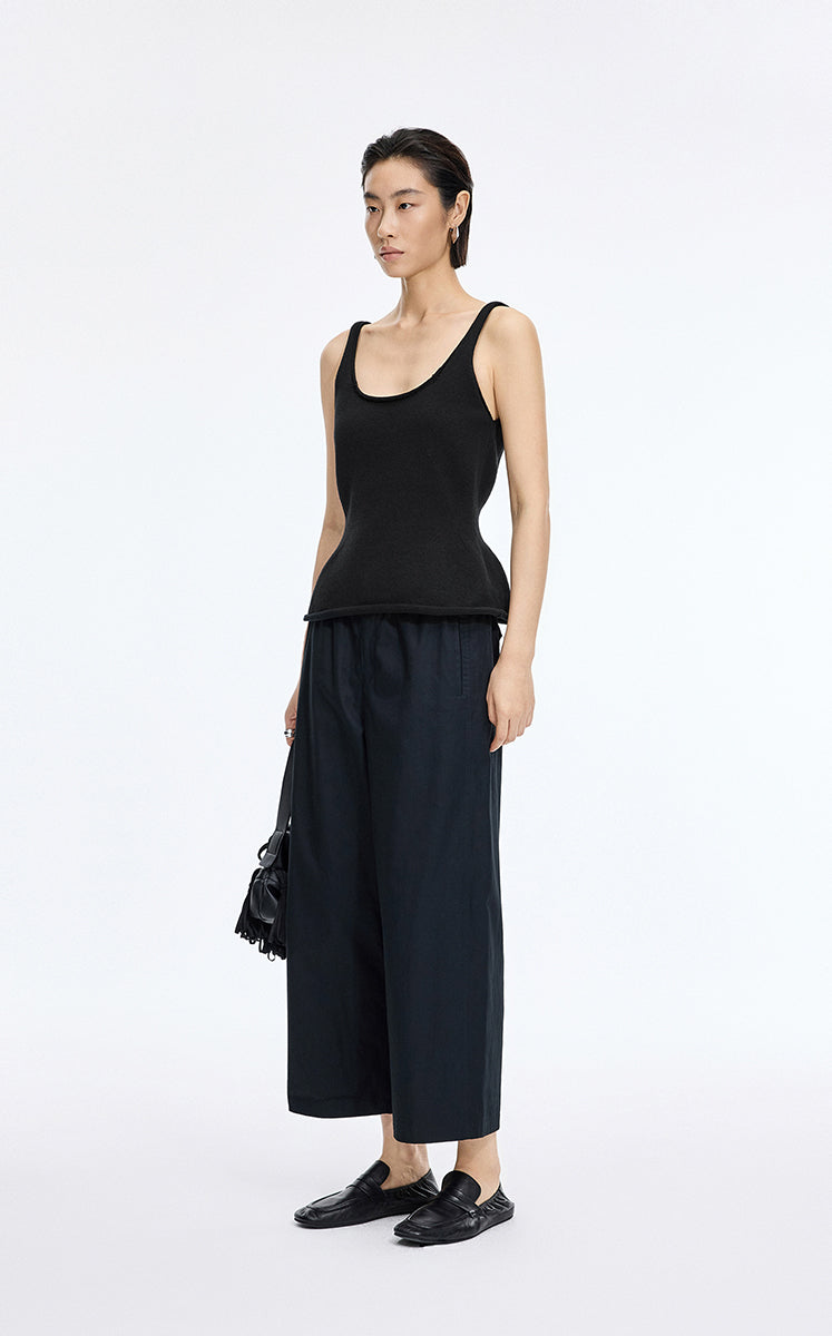 Tank Top / JNBY Sculpted Knit Cotton Tank