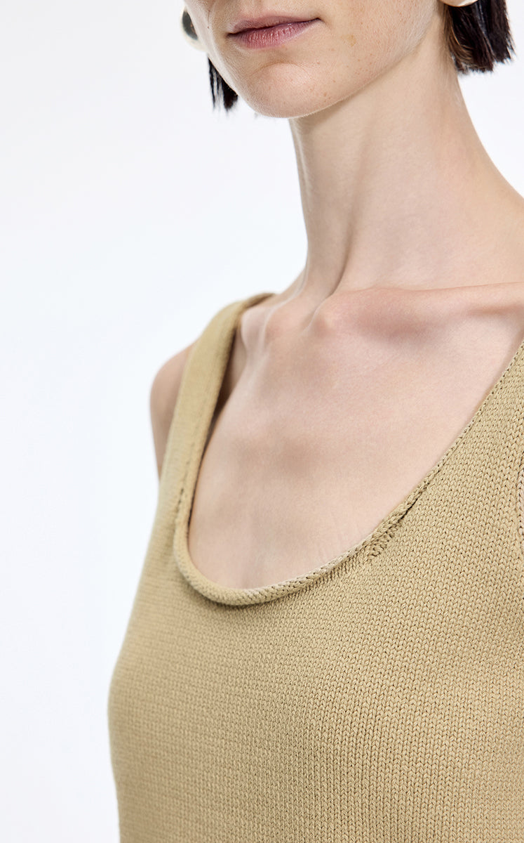 Tank Top / JNBY Sculpted Knit Cotton Tank