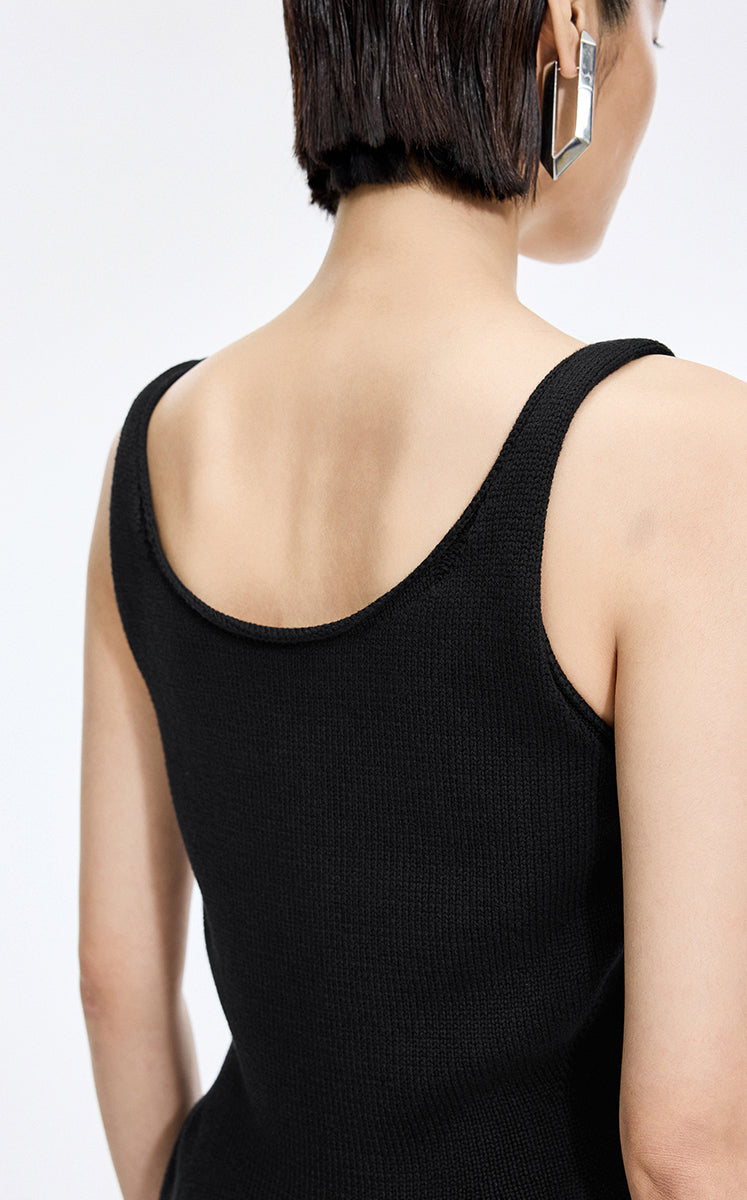 Tank Top / JNBY Sculpted Knit Cotton Tank