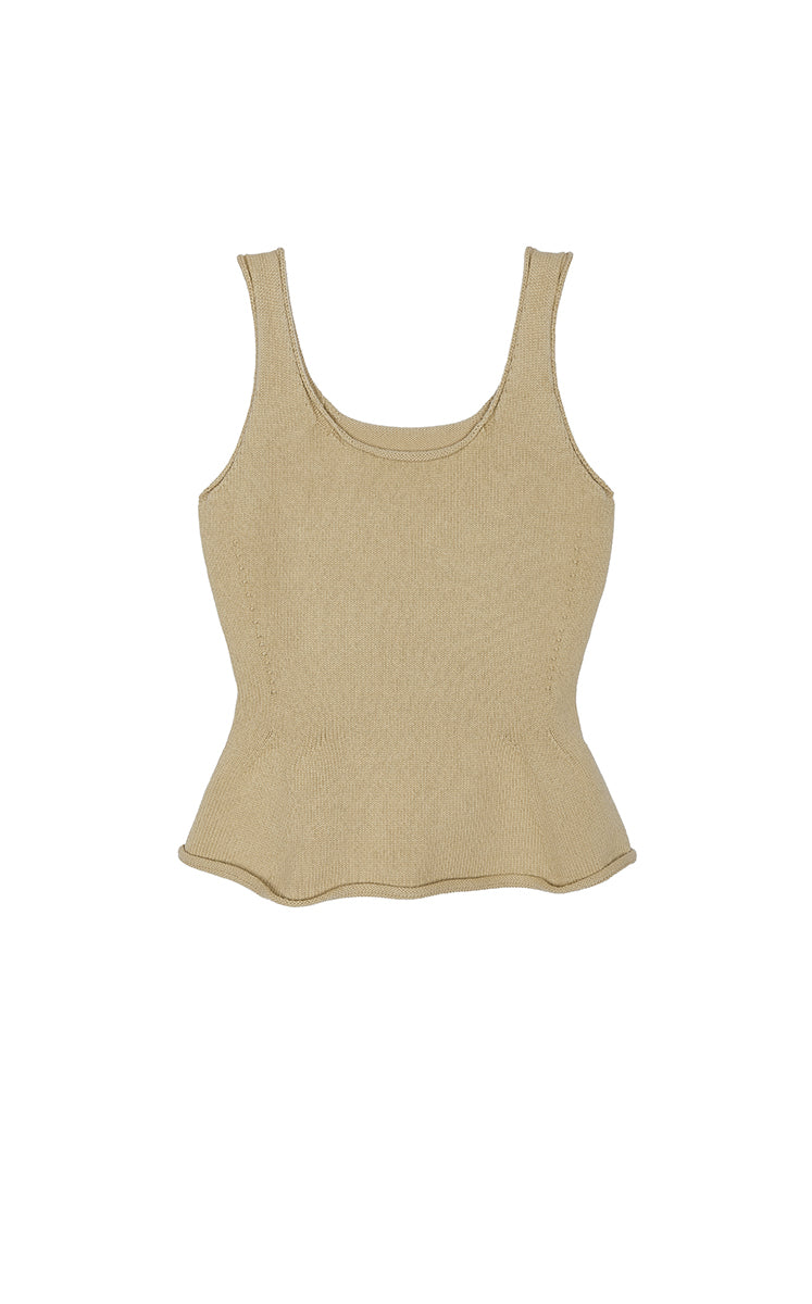 Tank Top / JNBY Sculpted Knit Cotton Tank