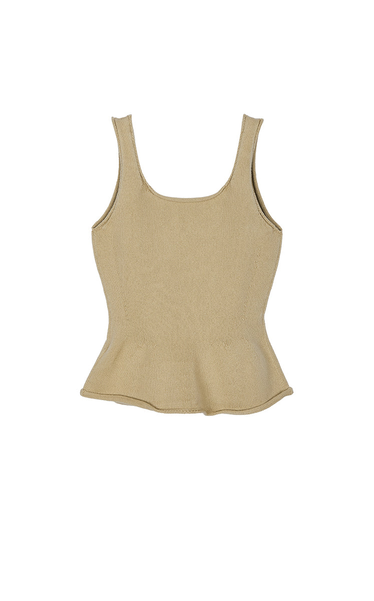 Tank Top / JNBY Sculpted Knit Cotton Tank