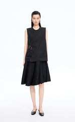 Top / JNBY Cotton Frog-Button Sleeveless Top
