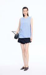Top / JNBY Cotton Frog-Button Sleeveless Top