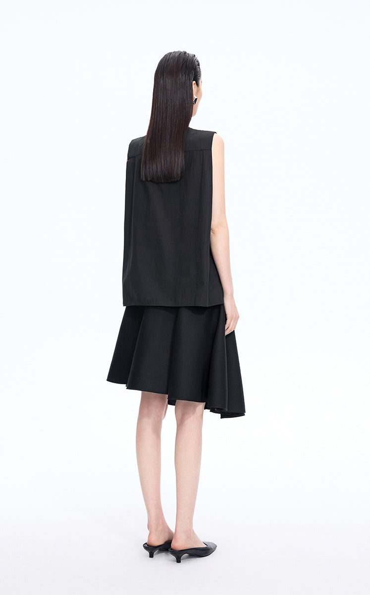 Top / JNBY Cotton Frog-Button Sleeveless Top