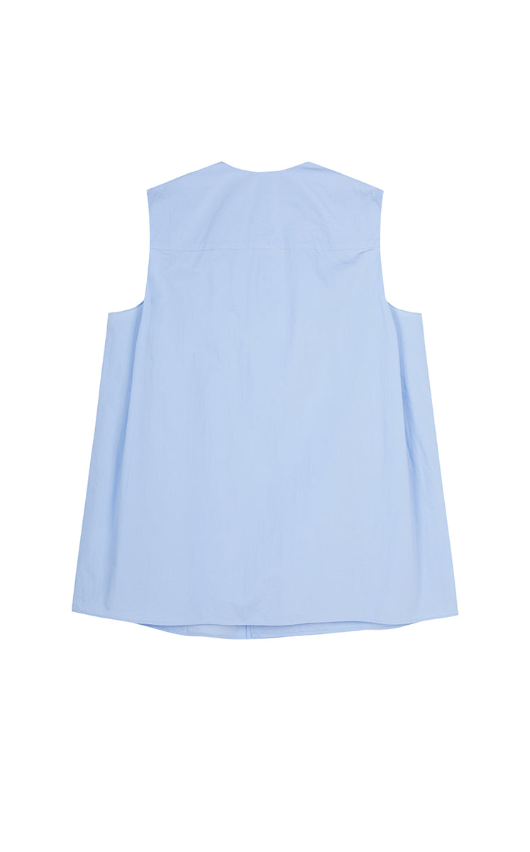 Top / JNBY Cotton Frog-Button Sleeveless Top