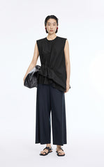 Top / JNBY Cotton Poplin Sleeveless Cinched Top