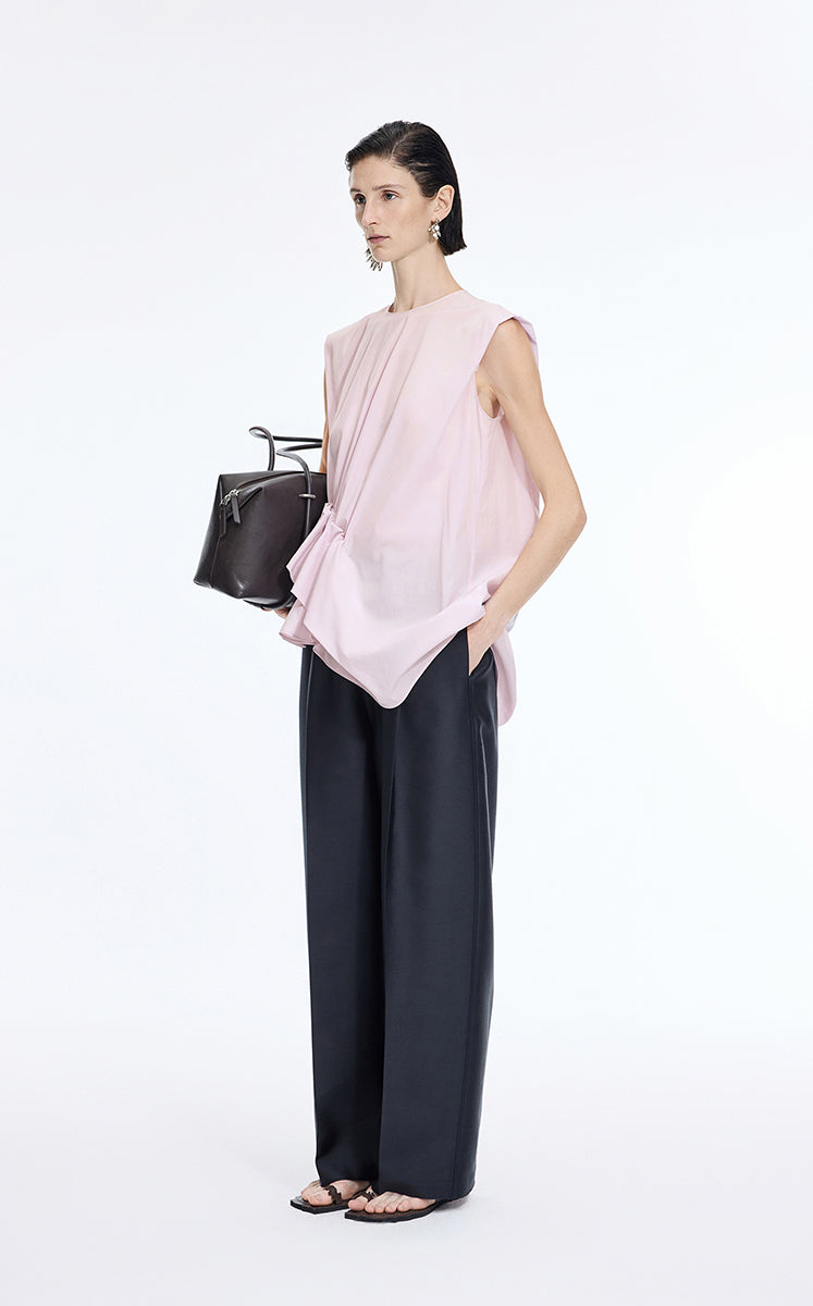 Top / JNBY Cotton Poplin Sleeveless Cinched Top