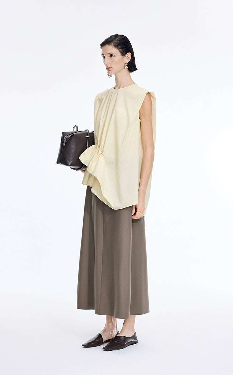 Top / JNBY Cotton Poplin Sleeveless Cinched Top