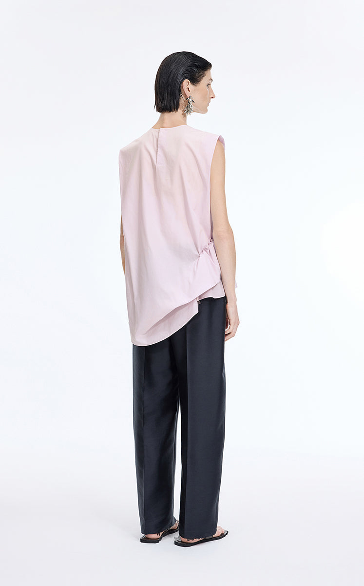 Top / JNBY Cotton Poplin Sleeveless Cinched Top