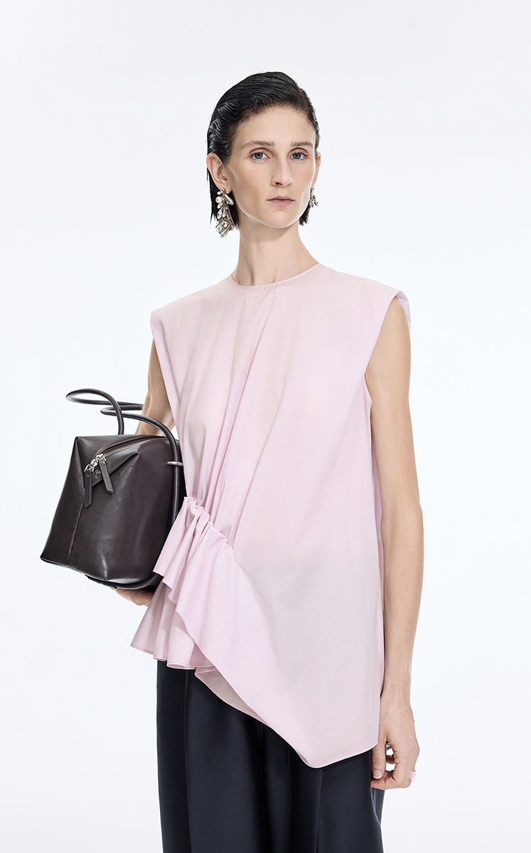 Top / JNBY Cotton Poplin Sleeveless Cinched Top