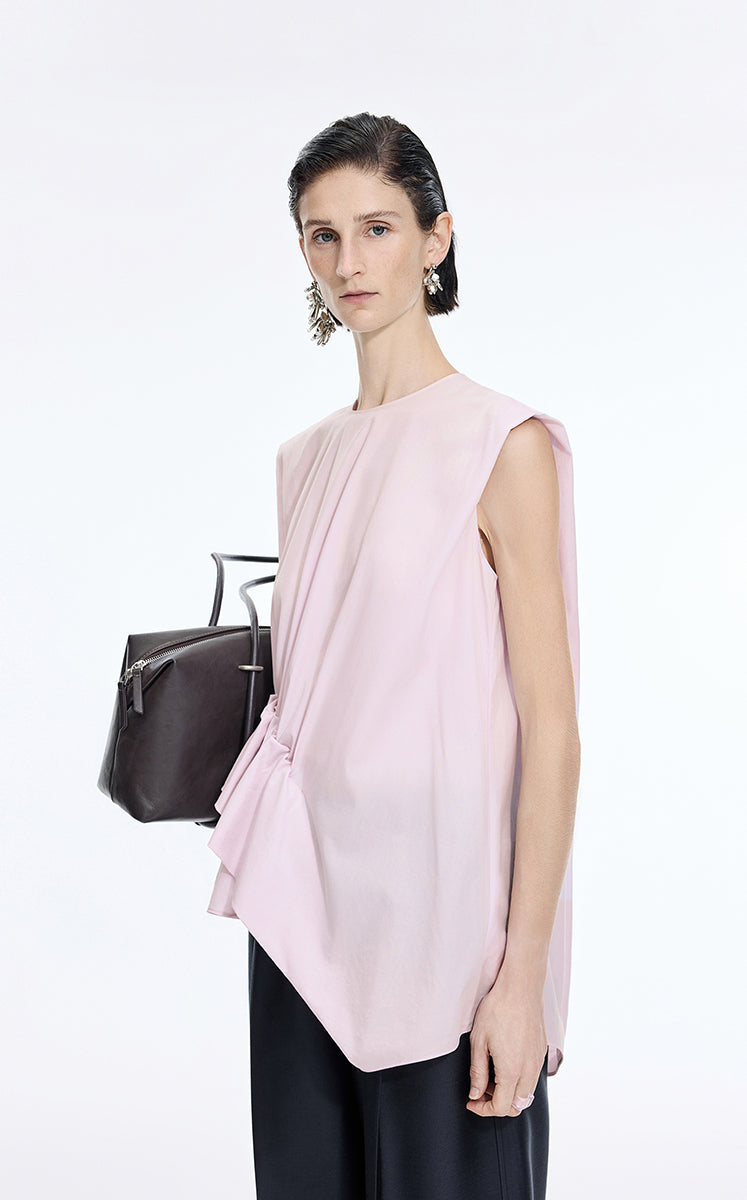Top / JNBY Cotton Poplin Sleeveless Cinched Top