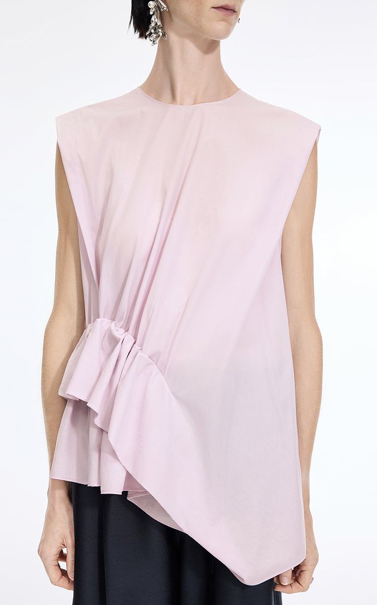 Top / JNBY Cotton Poplin Sleeveless Cinched Top
