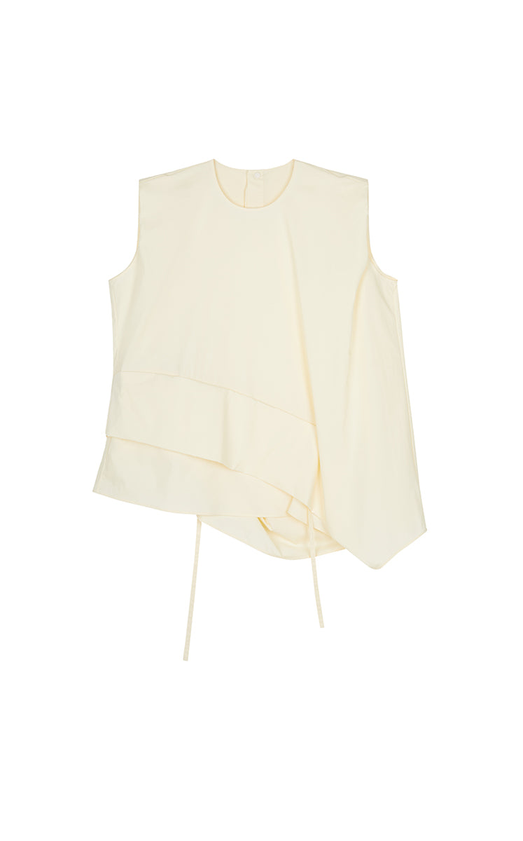 Top / JNBY Cotton Poplin Sleeveless Cinched Top