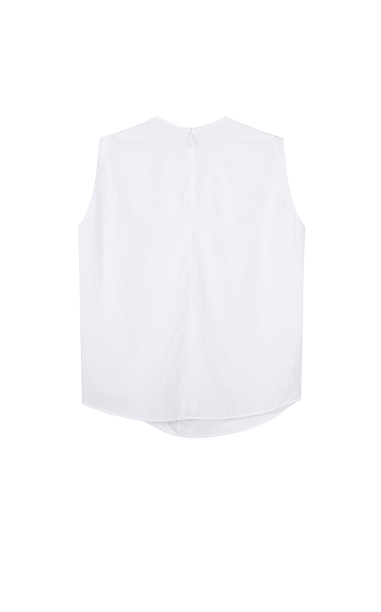 Top / JNBY Gathered Cotton Sleeveless Top