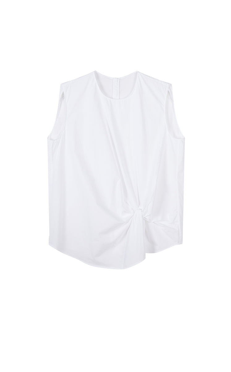 Top / JNBY Gathered Cotton Sleeveless Top