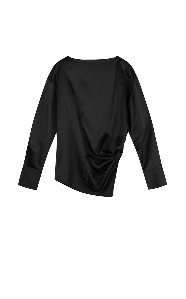 Top / JNBY Off-Shoulder Silk-Blend Deconstructed Top