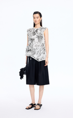 Top / JNBY Printed Cotton Sleeveless Structured Top