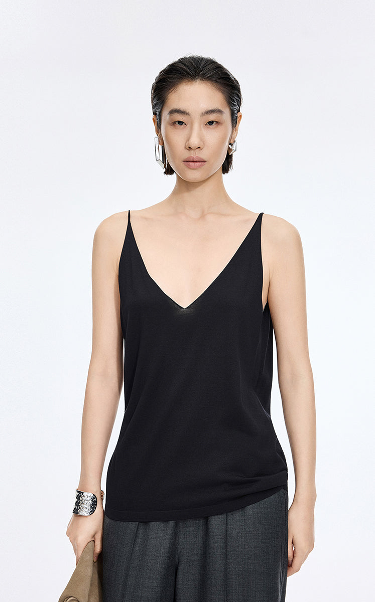 Top / JNBY Silk Knit V-Neck Camisole