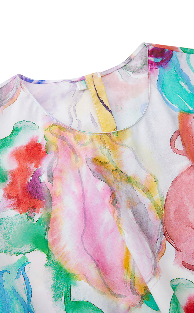 Top / JNBY Watercolor Floral Sleeveless Top