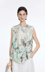 Top / JNBY Watercolor Floral Sleeveless Top
