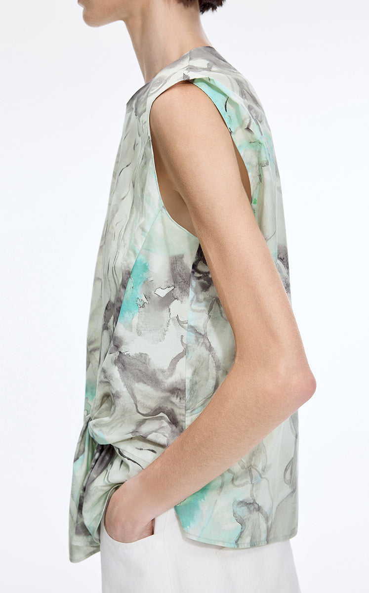 Top / JNBY Watercolor Floral Sleeveless Top