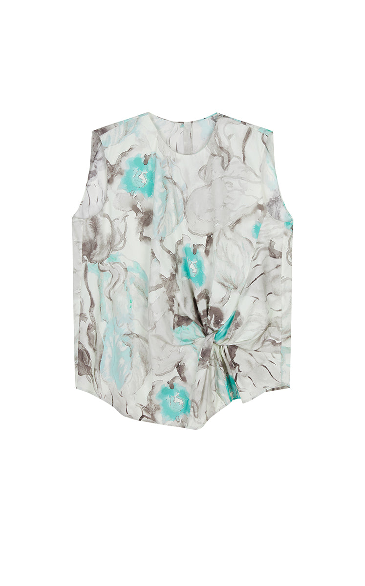 Top / JNBY Watercolor Floral Sleeveless Top