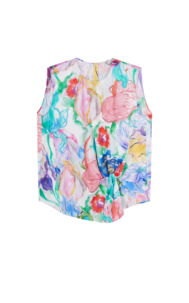 Top / JNBY Watercolor Floral Sleeveless Top