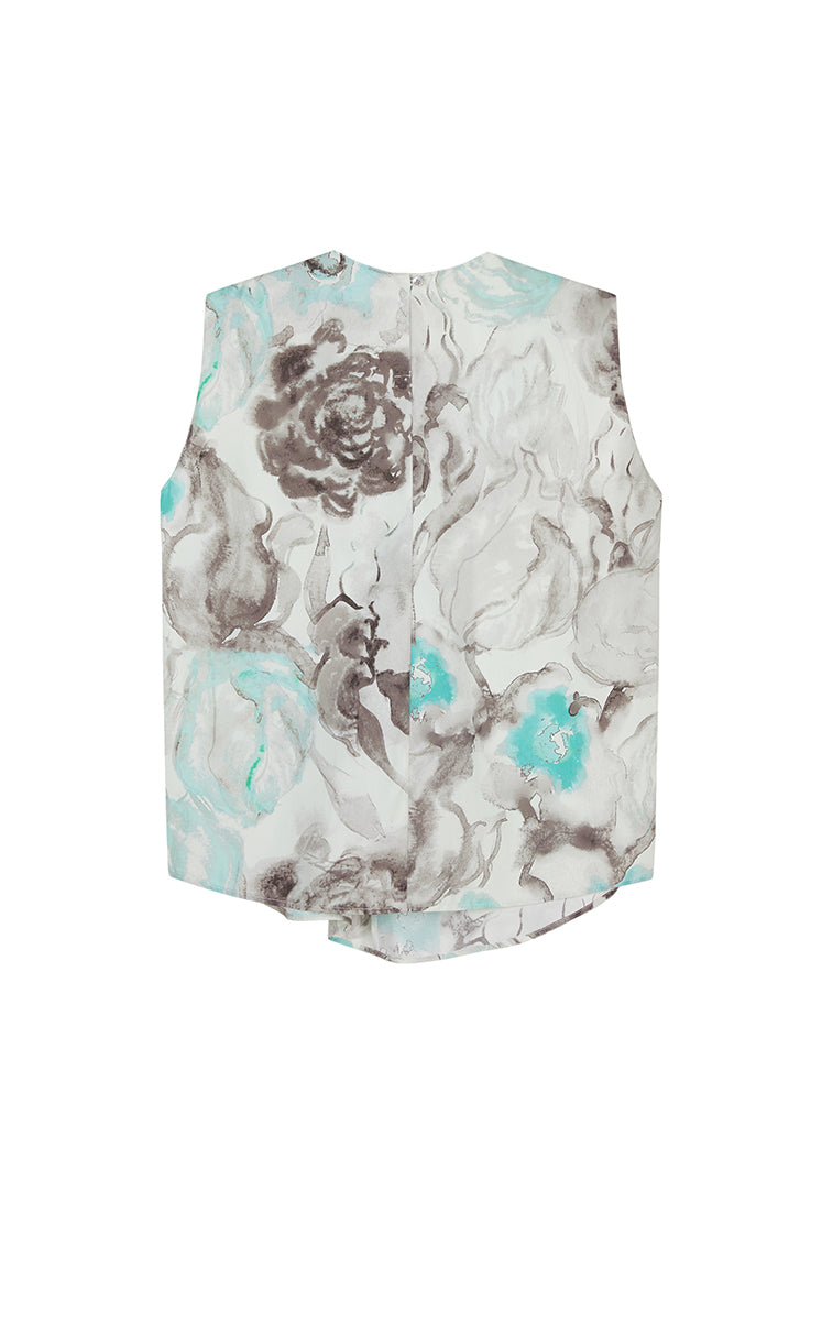 Top / JNBY Watercolor Floral Sleeveless Top