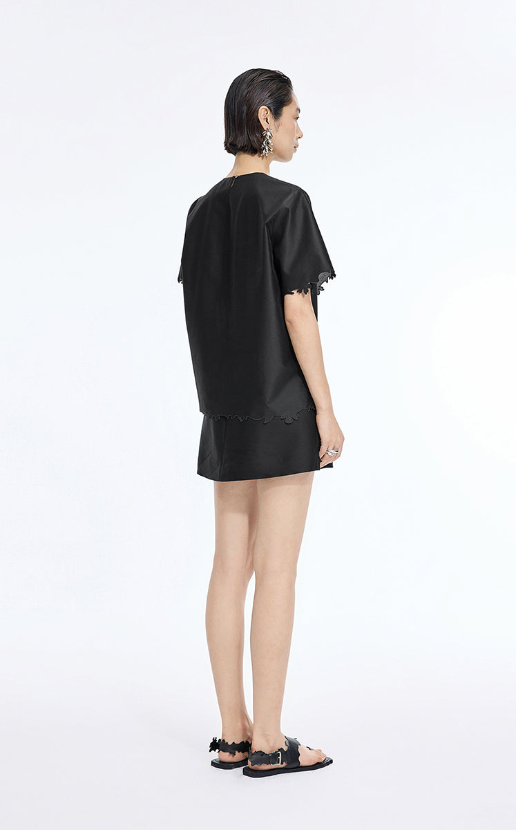 Top / JNBY Merino Silk Embroidered Knit Top