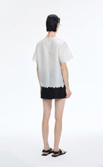 Top / JNBY Merino Silk Embroidered Knit Top