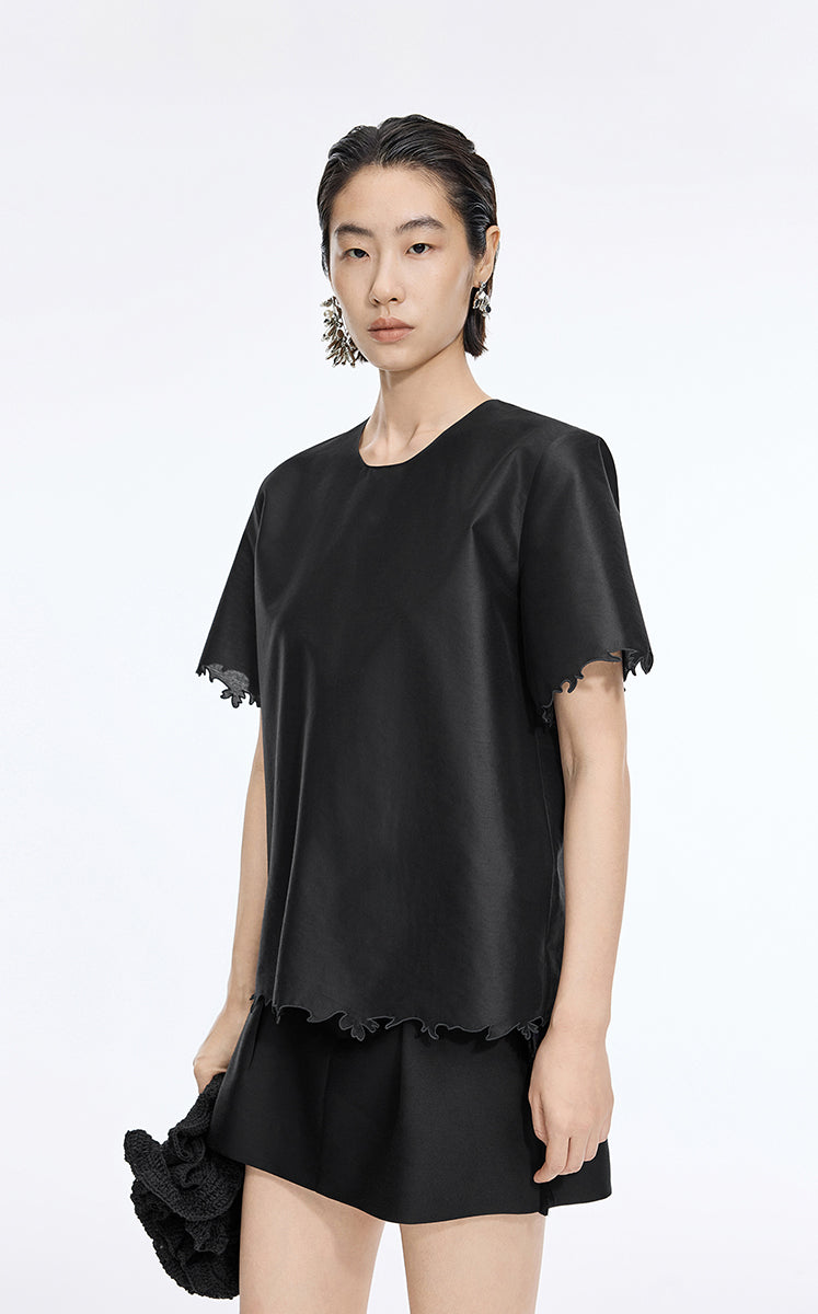 Top / JNBY Merino Silk Embroidered Knit Top