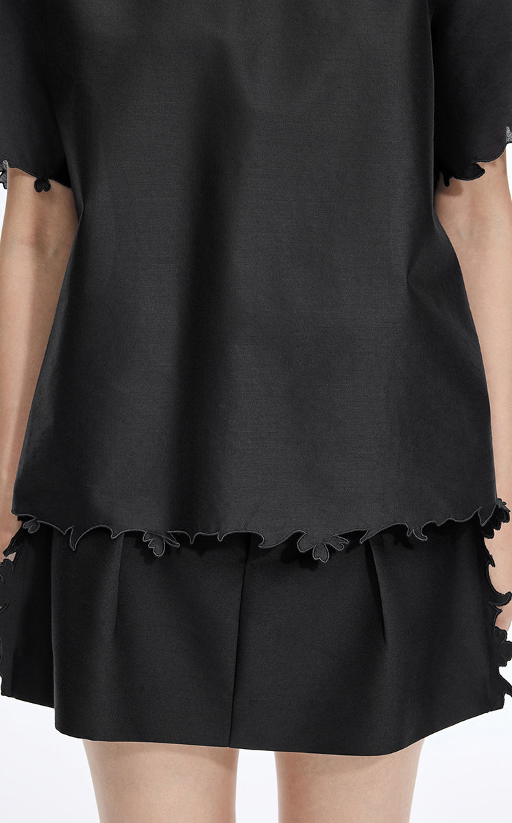Top / JNBY Merino Silk Embroidered Knit Top