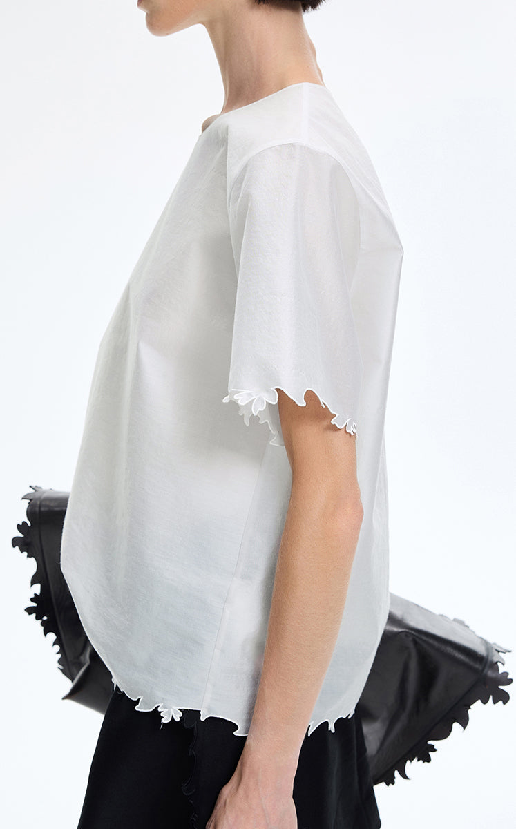 Top / JNBY Merino Silk Embroidered Knit Top
