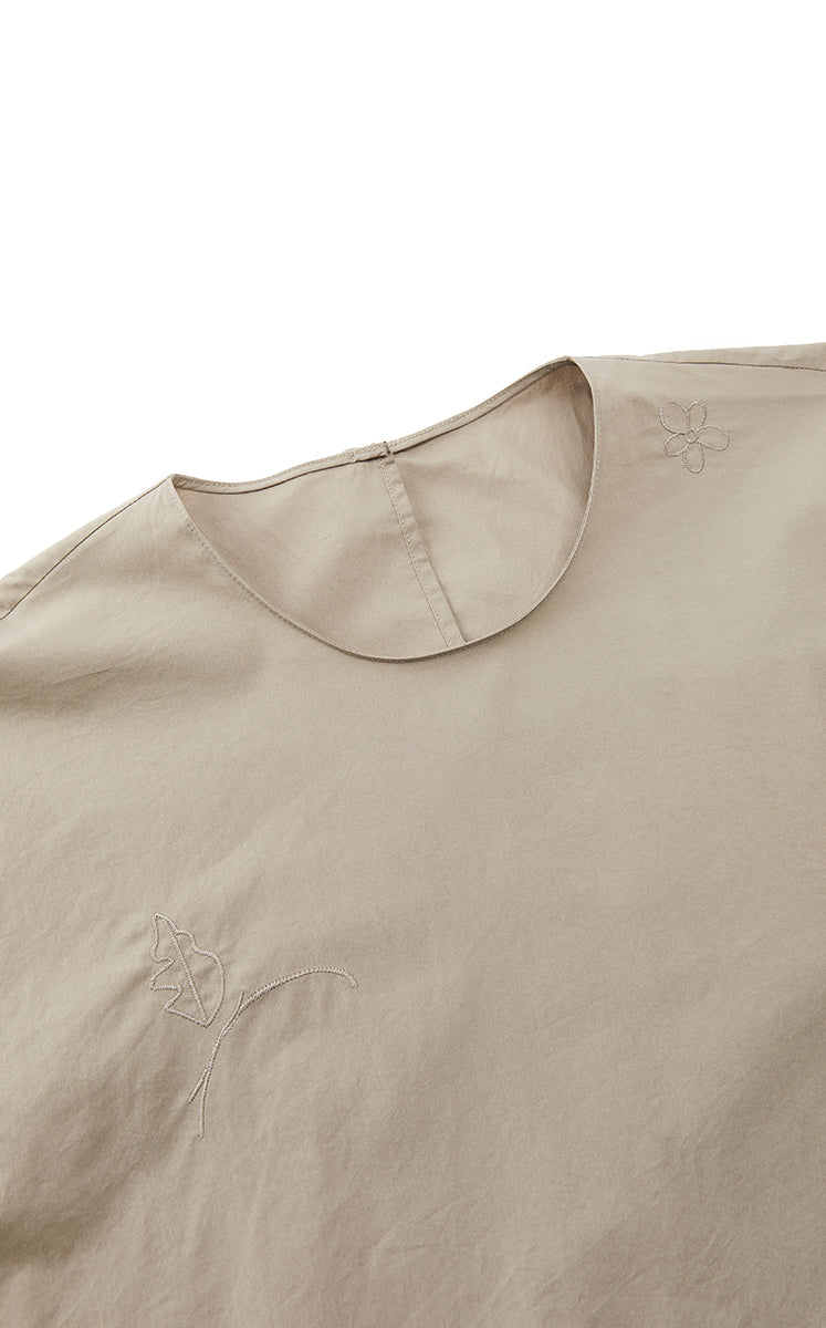 Top / JNBY Oversized Embroidered Cotton T-Shirt