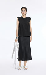 Top / JNBY Textured Polka Dot Cotton Sleeveless Top