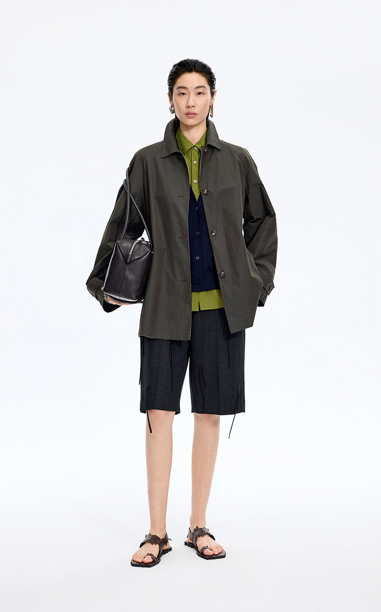 Trench Coat / JNBY A-Line Cotton Blend Trench Coat