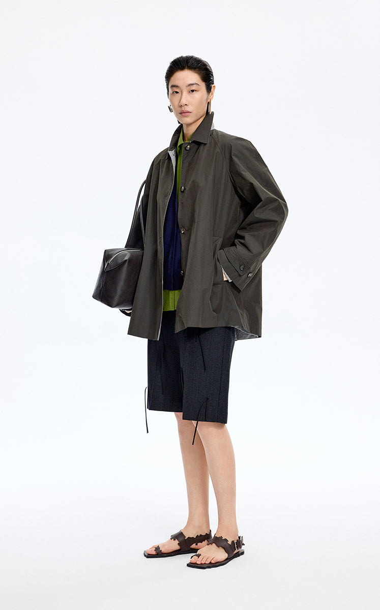 Trench Coat / JNBY A-Line Cotton Blend Trench Coat