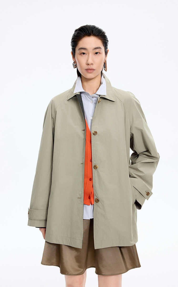 Trench Coat / JNBY A-Line Cotton Blend Trench Coat