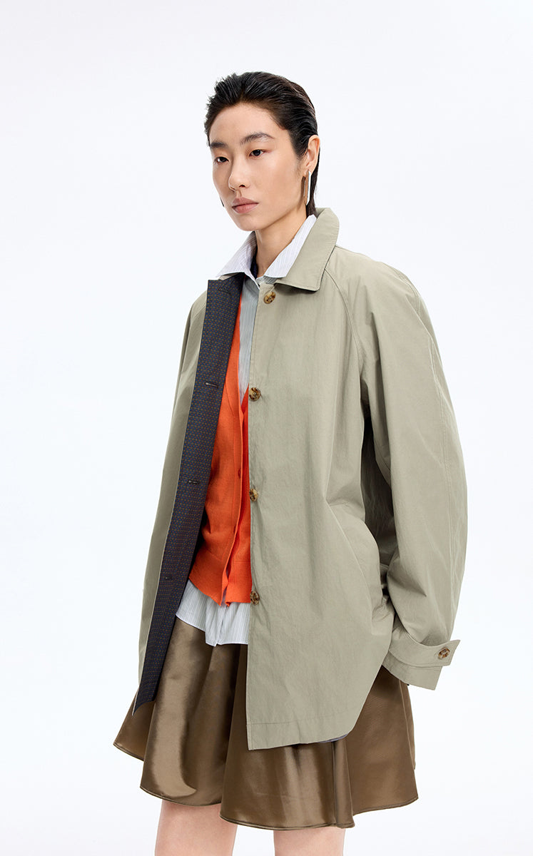 Trench Coat / JNBY A-Line Cotton Blend Trench Coat