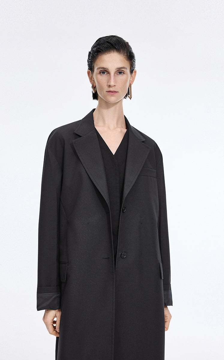Trench Coat / JNBY Longline Trench Coat with Back Vent