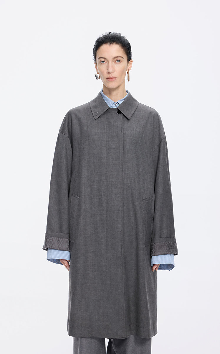 Trench Coat / JNBY Minimal Relaxed Raglan Long Trench